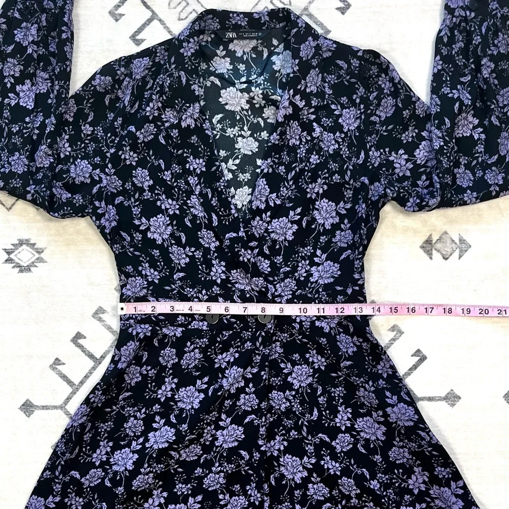 ZARA Floral Blazer Style Long Sleeve Romper Small